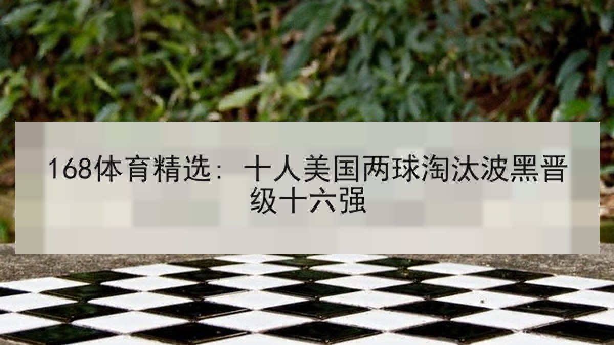 168体育精选: 十人美国两球淘汰波黑晋级十六强
